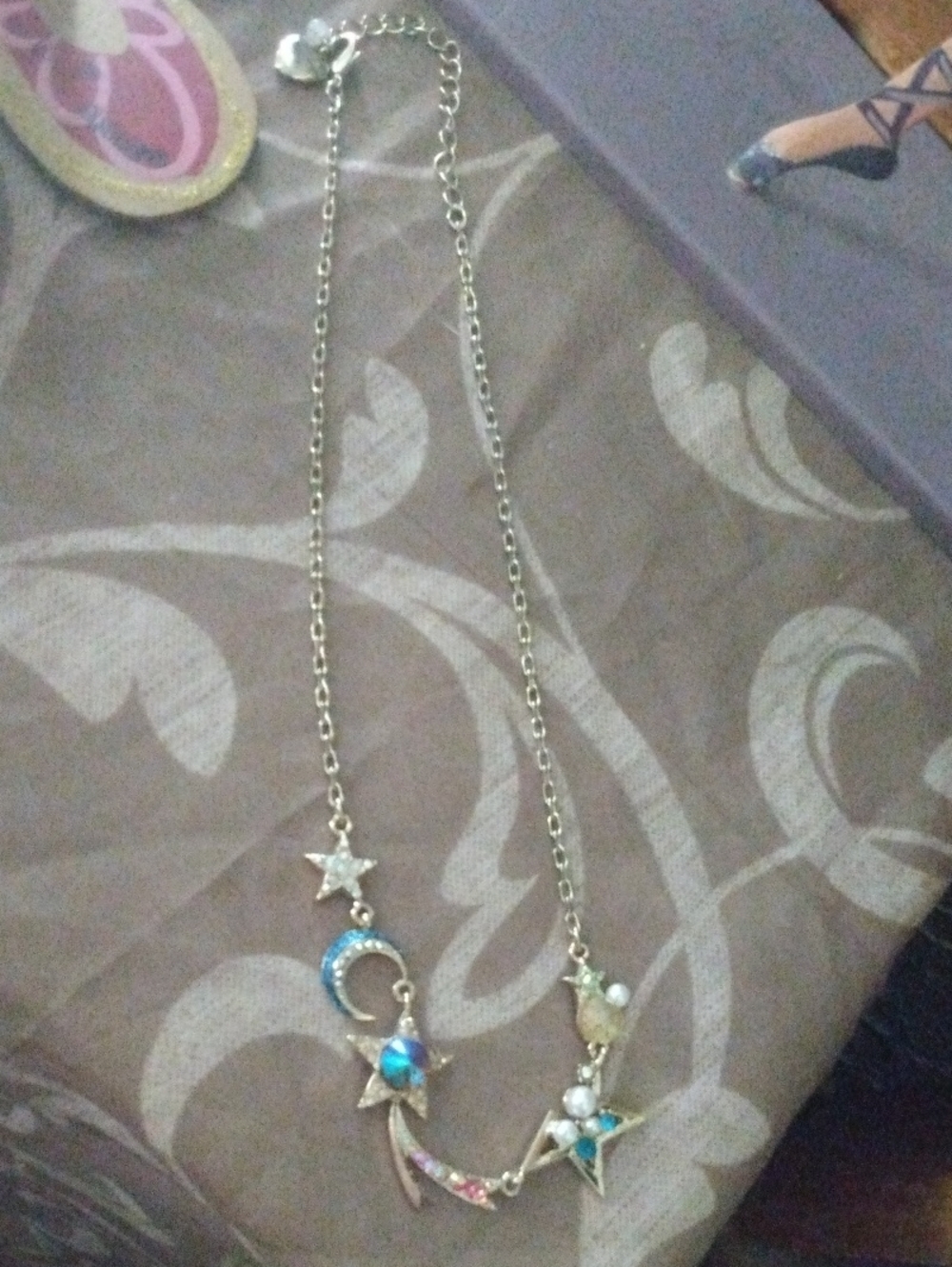 Betsey Johnson Gold-Tone Multicolor Celestial Necklace - Picture 4 of 4